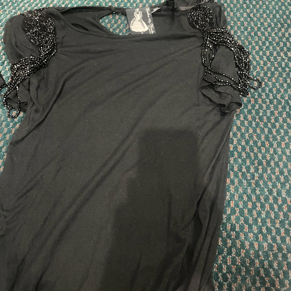 Black detailed top
